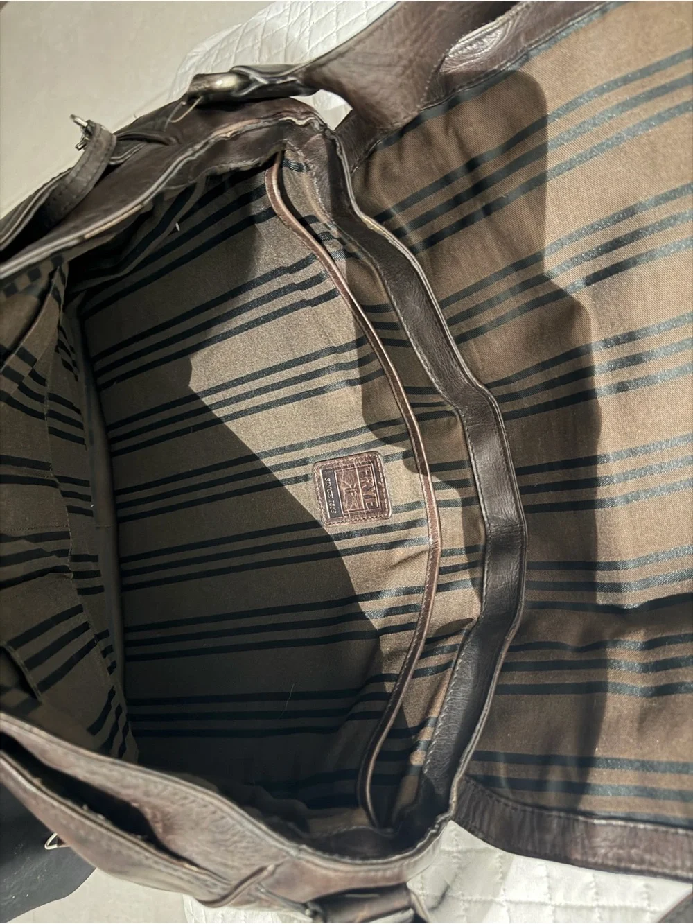 Frye Dark Brown Leather Messenger Bag